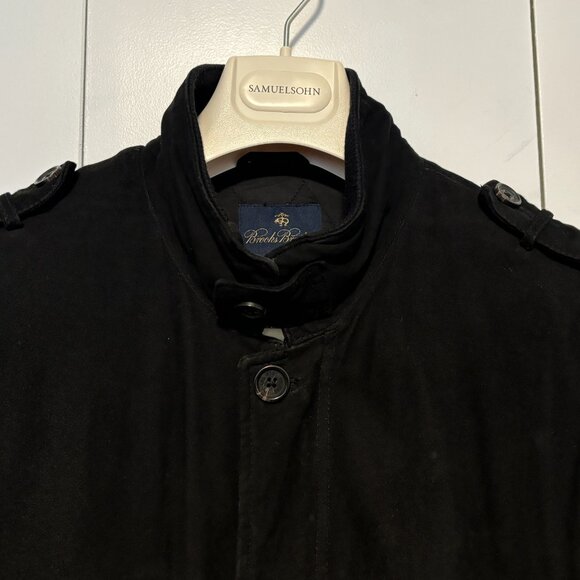 $950 Brooks Brothers Black Suede Field Jacket - Medium - Picture 8 of 16